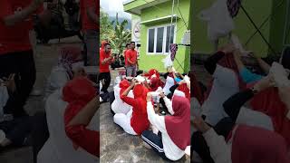 Lomba Estafet Tepung Terigu Merayakan HUT RI Ke 78 Tahun Pegawai Puskesmas Jambula Kota Ternate