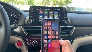 Wireless Apple Carplay setup in Honda.