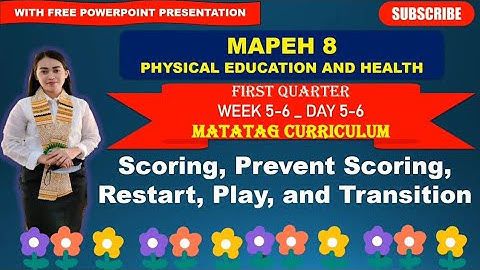 MAPEH 8: Q1_WEEK 5&6- Day 5&6: SCORING, PREVENT SCORING, RESTART, PLAY & TRANSITION
