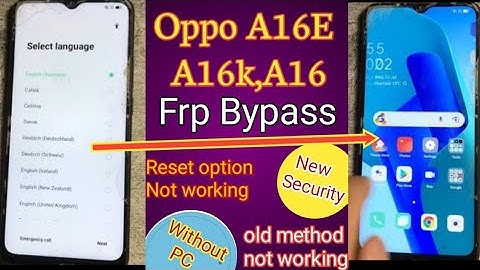 Oppo A16e Frp bypass without pc||Reset option not working| 100%ok
