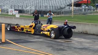 DeWayne Hill fires up his Jet Dragster at Martin Dragway