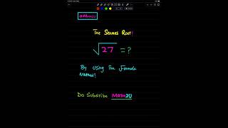 SQUARE ROOT WITHOUT CALCULATOR! #maths #viral #live #shorts #mathstricks #foryou #trending #explore