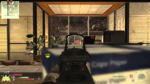 Nice 1v4 in a 5v5 MW2 GB Match (Highrise)