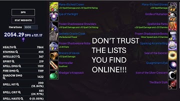 TBC Warlock Pre-BIS. The most in depth guide you will find