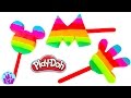 Mickey Mouse Clubhouse Play Doh Molds Disney Popsicles Rainbow Learning Diy Plastilina Castle Toys