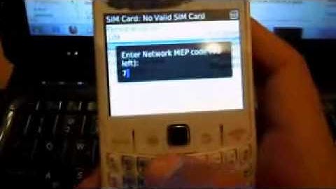 how to enter your unlock code to Blackberry 8520 Curve
