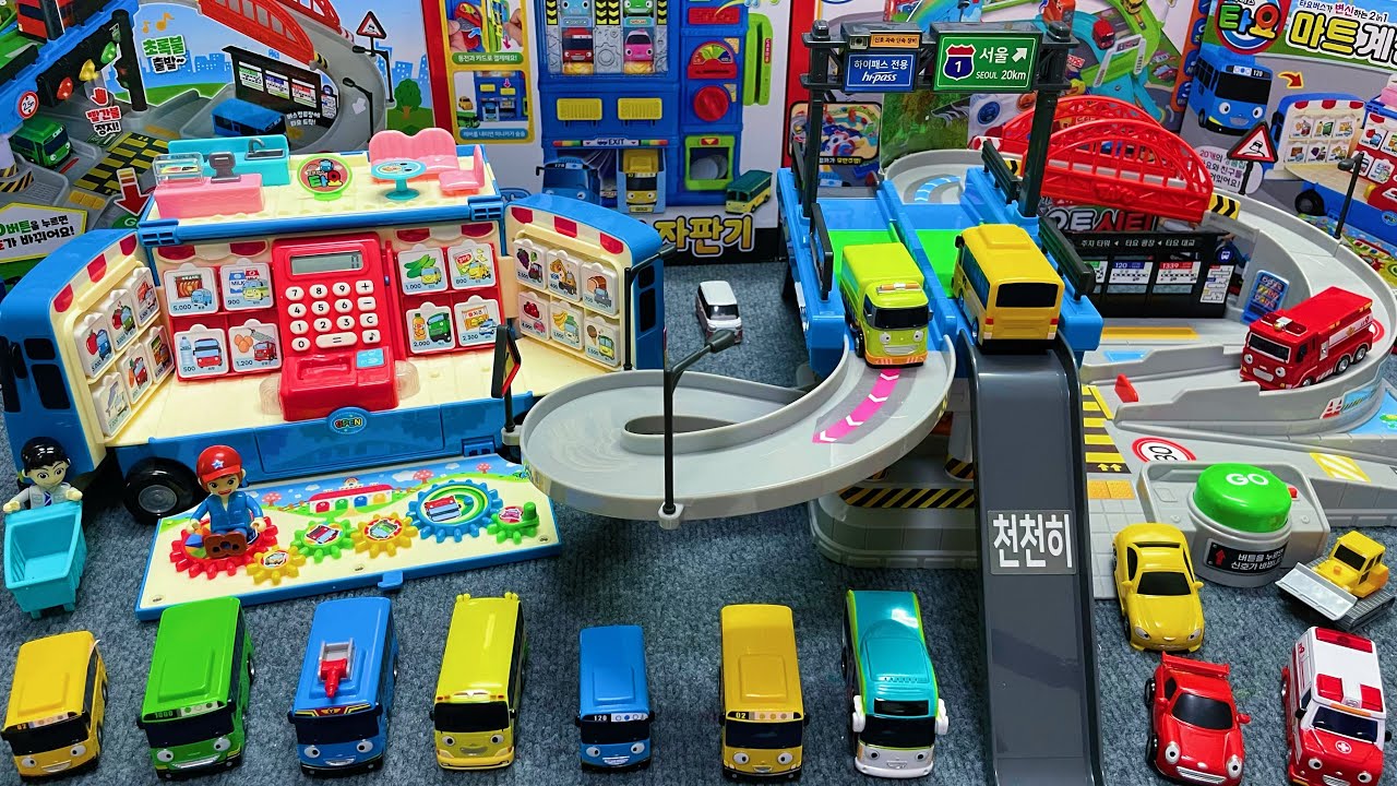 🚌타이유 도시 철도 버스, 버스 장난감🎢 Tayo Transformable Car CollectionPlayset Satisfying with Unboxing