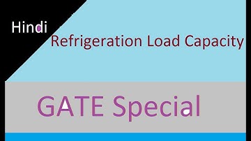 Refrigeration Load Capacity in Hindi GATE Previous Year Question with Solution