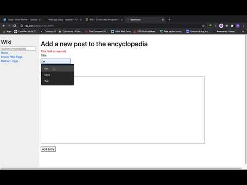 CS50x 2020 Web Programming Python & JS Project 1 Wiki