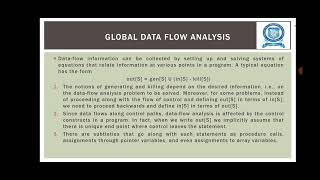 Global data flow analysis