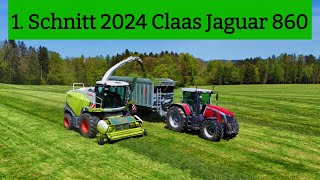 1. Schnitt 2024! Claas Jaguar 860, Fendt 724, Massey Ferguson 8S.265...