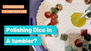 Can you polish handmade resin dice with a vibratory tumbler? Experiments from the dice lab!