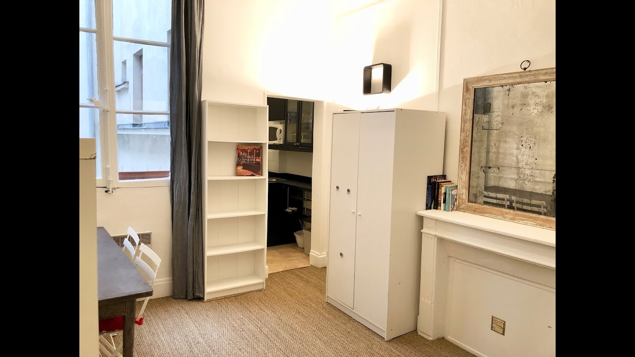 Paris Studio for rent Rue Vieille du Temple 75003 - YouTube