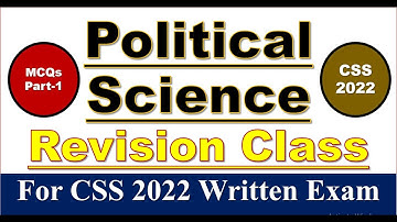 Free Online Revision Class for CSS 2022 | Political Science MCQs Part-01 | MCQs for CSS 2022