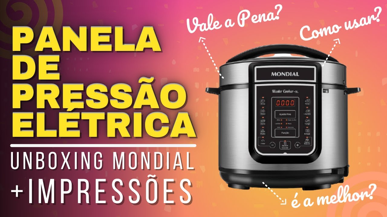 Panela de Pressão Elétrica 5 Litros - Mondial Master Cooker PE-38 com o  Melhor Preço é no Zoom