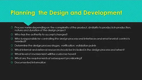 ISO 9001:2015 section 8.3 Design by Sherri Gallagh...
