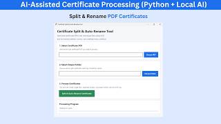 My AI-Assisted Certificate Processing Application