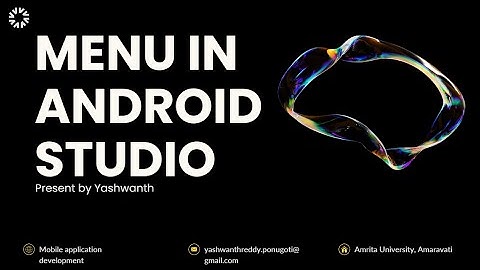 Menu in Android Studio | Options Menu using Kotlin | Mobile Application Development Project
