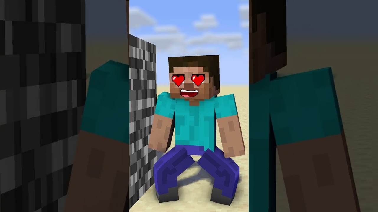 HELP Herobrine destroy Sculpt from The Bedrock | Minecraft Animation #shorts #minecraft #ducksi