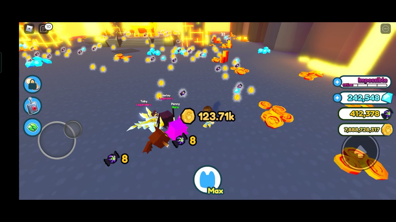 pet simulator x , collecting all coins,diamond,&candies YouTube