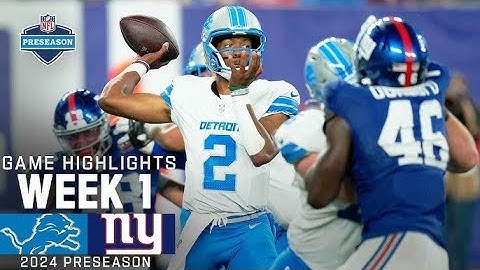 Lions at Giants | Preseason Week 1 | Full Game Highlights | (NFL OWNS VIDEO RIGHTS)