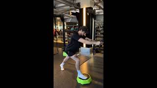 FFE Split Stance Straight Arm Pulldown Rope Attachment