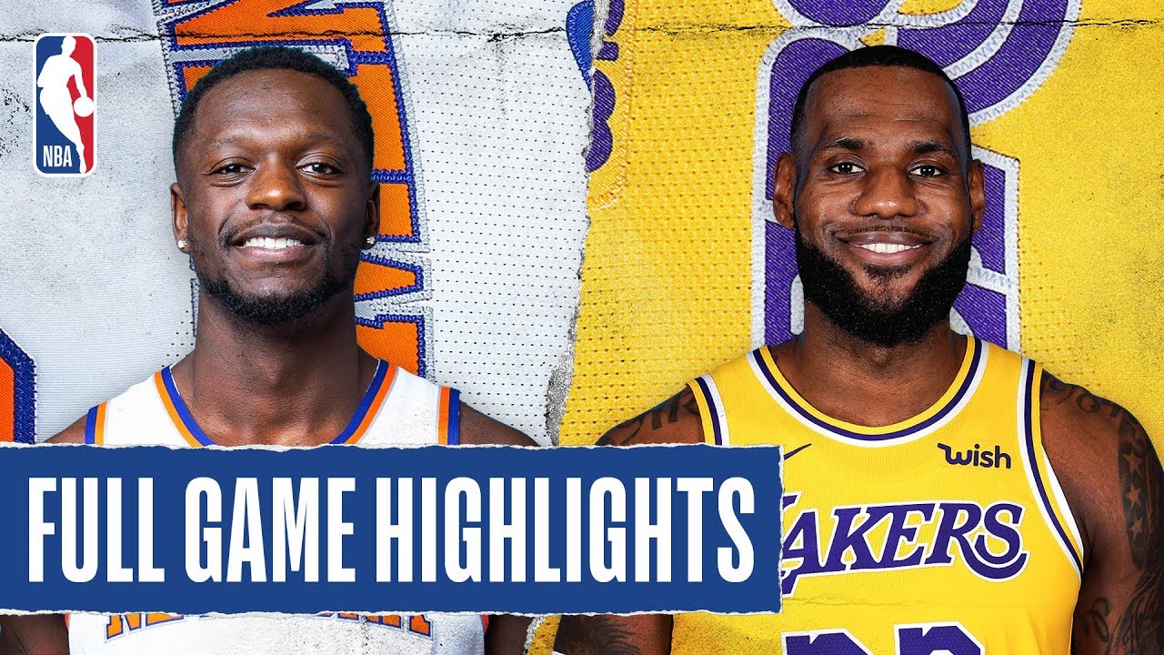 Knicks At Lakers Full Game Highlights January 7 2020 Youtube