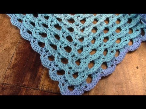 haken - tutorial #402: blokjeswaaier omslagdoek - youtube