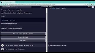 Basic JavaScript  Multiply Two Numbers with JavaScript   freeCodeCamp org