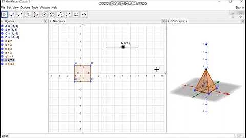 constructing net of a pyramid using geogebra