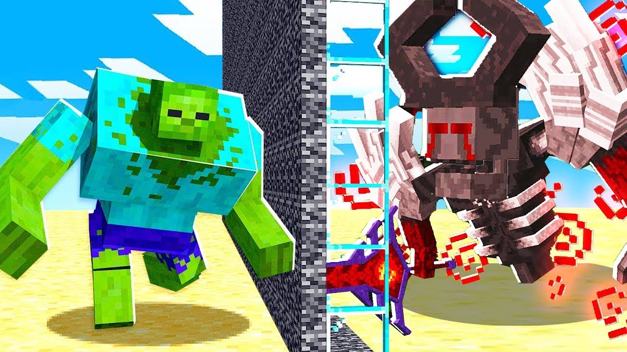 Hice TRAMPA en BATALLA DE MOBS en MINECRAFT!
