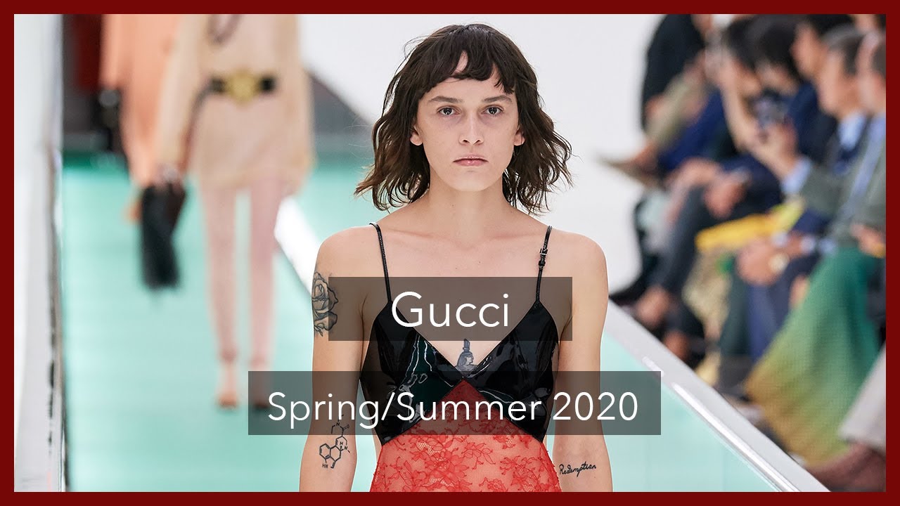 A 60 Second ⏱ Fashion Review of the Gucci #SS20 #MFW show - YouTube