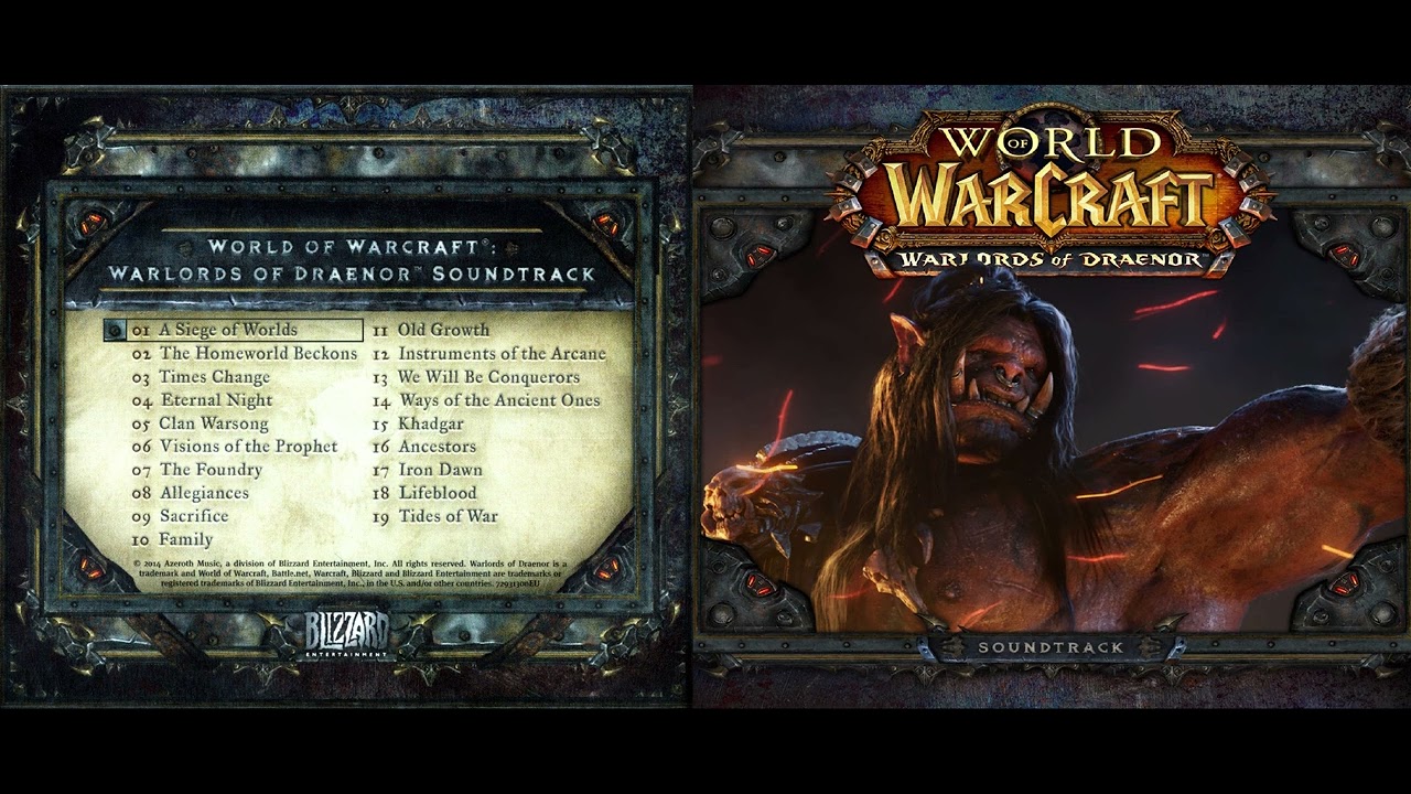 01. A Siege of Worlds - World of Warcraft: Warlords of Draenor Original Soundtrack bekijken op YouTube 01. A Siege of Worlds - World of Warcraft: Warlords of Draenor Original Soundtrack bekijken op YouTube