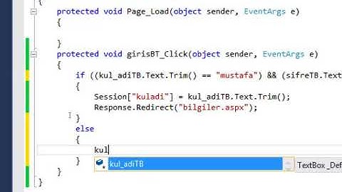 ASP.NET Session Kullanımı