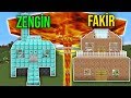 ZENGİN VS FAKİR EV VS ATOM BOMBASI - Minecraft