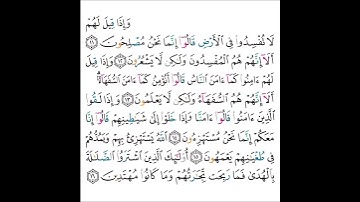 سورة البقرة من ايه١١ الى ١٦