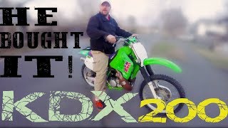 HE FINALLY GOT A BIKE! 1992 KDX200. Best woods bike ever built?