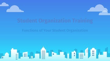 Student Organization Training 2021 - Functions