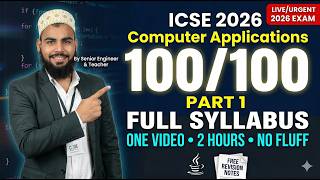 Final Revision | ICSE Computer Applications | prepare for 100% | 2026 codemsbians part1