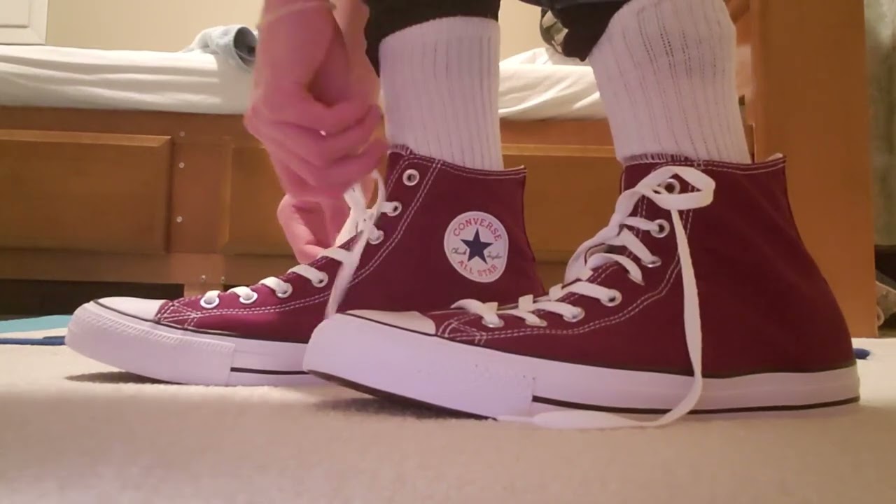 My New Burgundy Converse high tops 