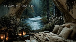 🌸Just Let It Play | River Tent Rain 3hr Let's Read Cozy Vibes Will Put You to Sleep💤⛺