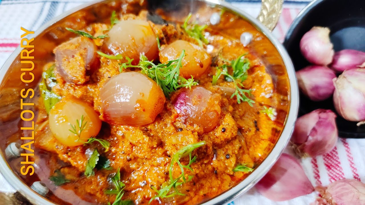 Sambar Onion ( Shallots) Curry Indian Vegetarian Recipes Telugu