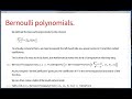 Bernoulli numbers and polynomials