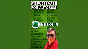 Excel What is the Shortcut for AutoSum #shorts - Episode S0008