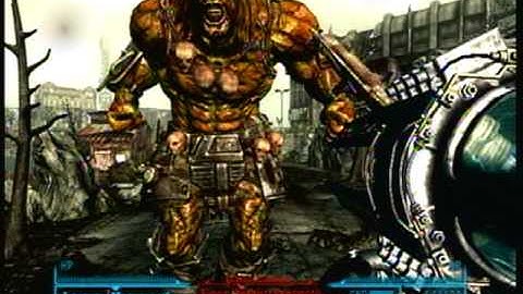 Fallout 3-- Super Mutant Behemoth vs. Deathclaw
