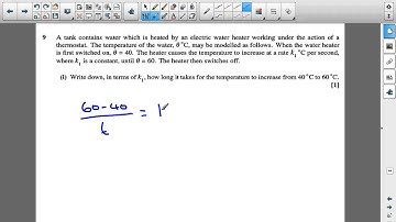 A Pure Maths - Differential Equations OCR C4 June 2009 q9i