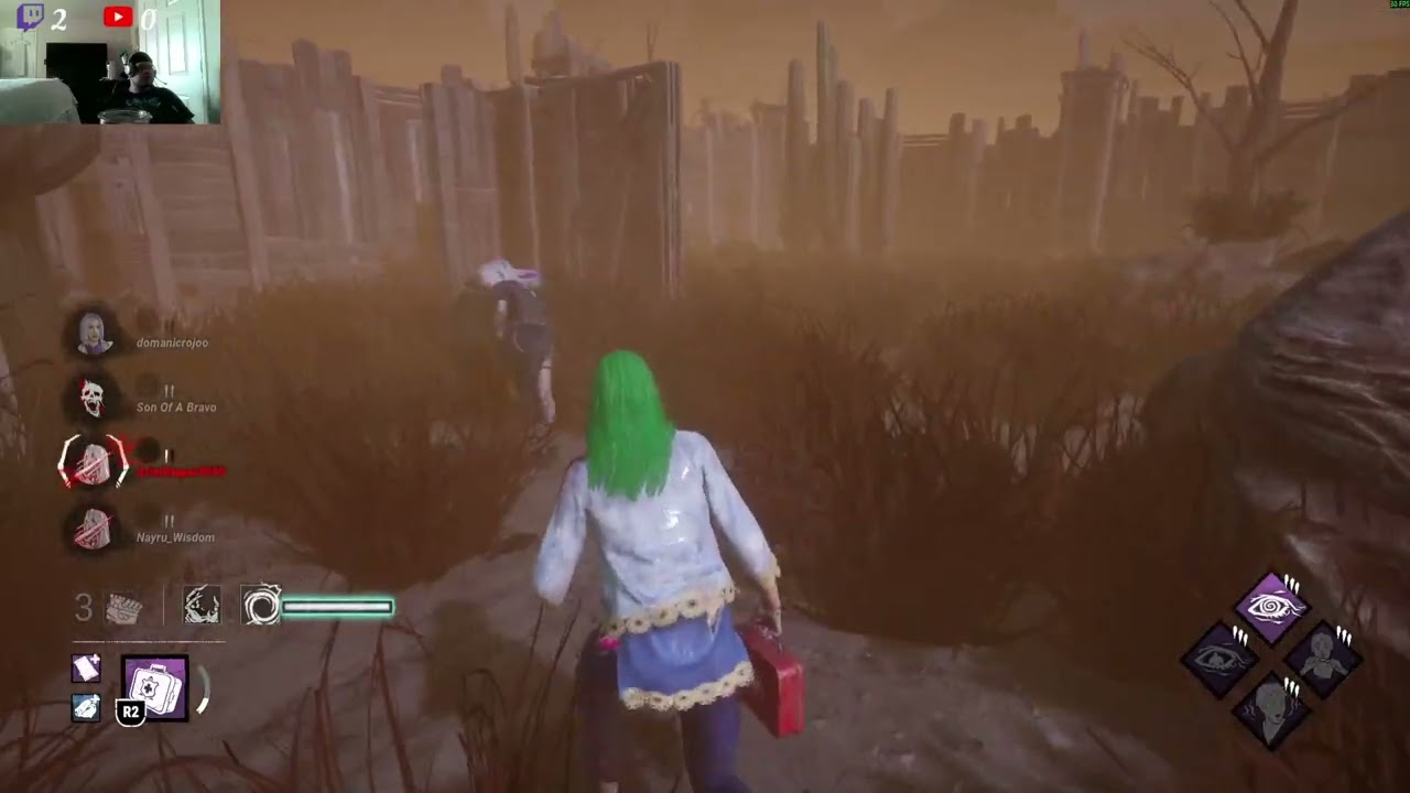 Esacping from Huntress the hummingb***h through the hatch in DBD