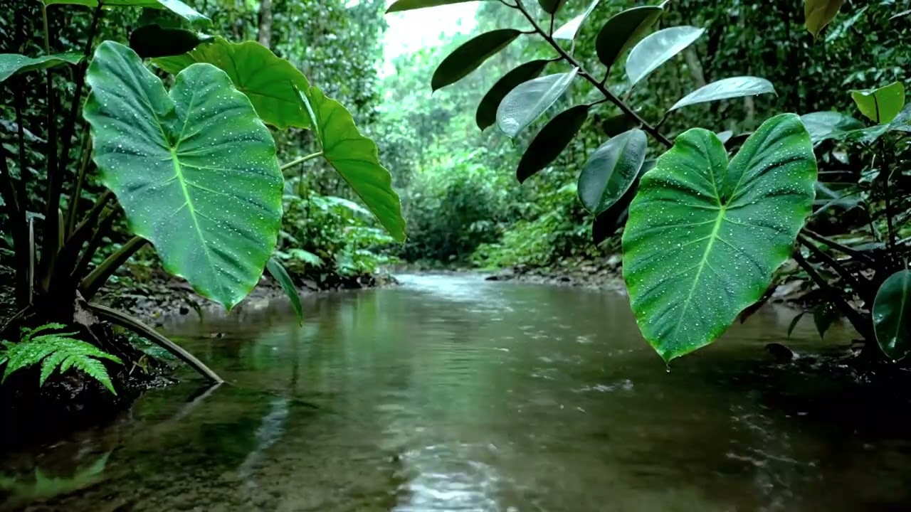 Fresh Forest Morning with Crisp Stream & Birds for Deep Sleep, Relax & Focus