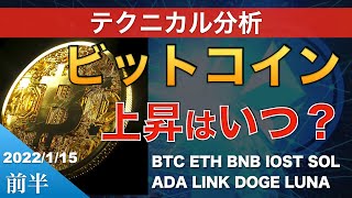【BTC、ETH】ビットコイン「短期上昇」チャンスあり！？（2022年1月15日 相場分析）