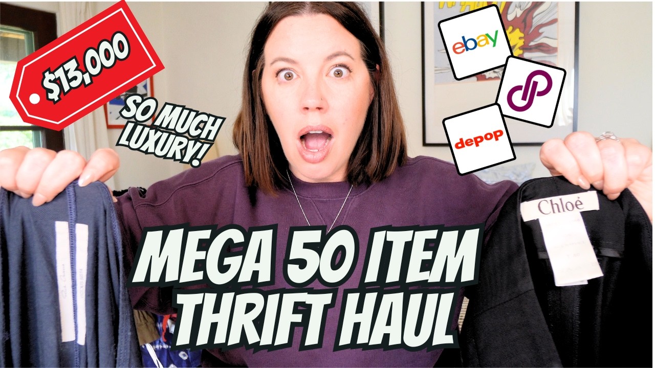 I went a LITTLE crazy at the Thrift.  Over 50 Items Thrifted to Resell on Poshmark Ebay and Depop!